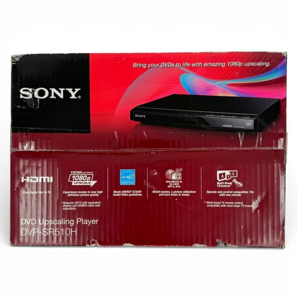 NEW Sealed Box Sony DVD 1080P Upscaling Player DVP-SR510H